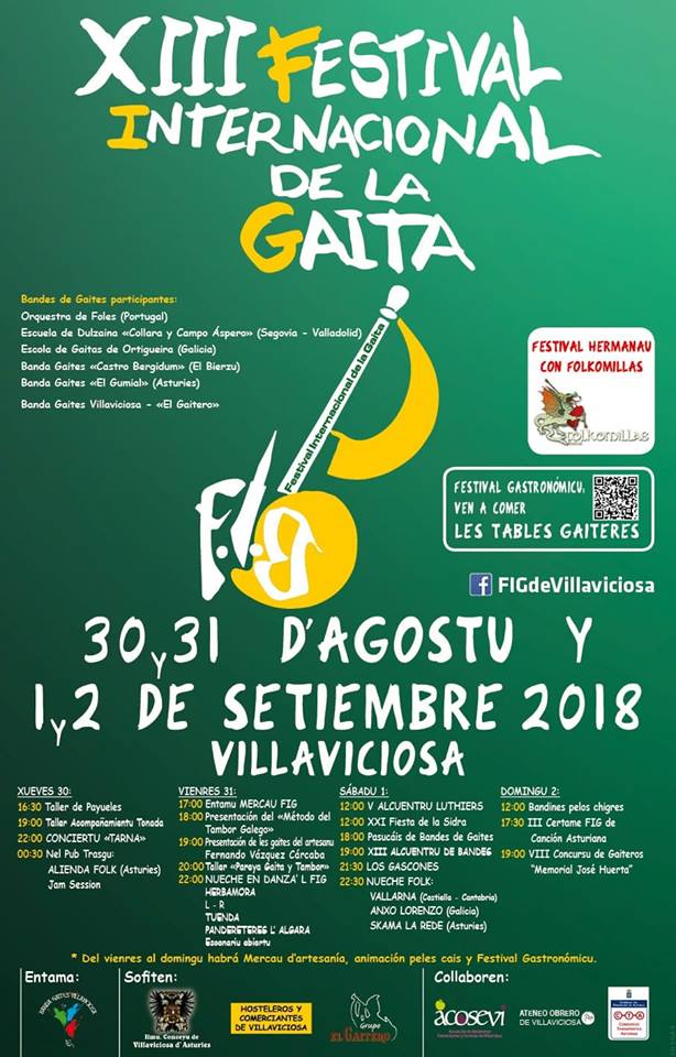 Iniciativa pol Asturianu felicita a la Banda de Gaites Villaviciosa – El Gaitero pol usu del asturianu dientro del Festival Internacional de Gaites de Villaviciosa
