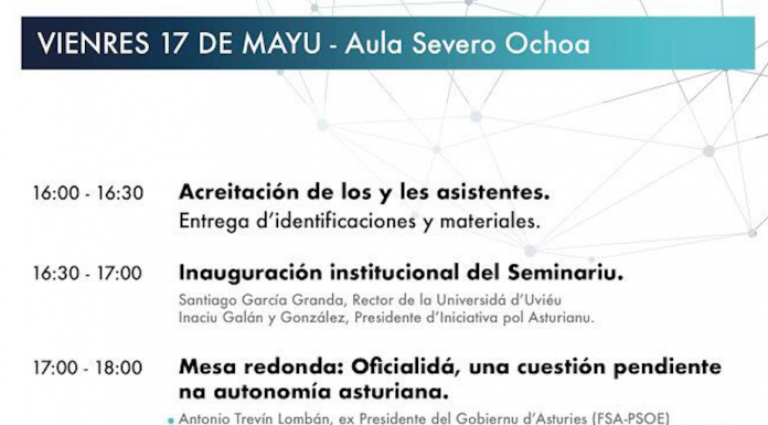 Iniciativa pol Asturianu entama na tarde de güei el II Seminariu “Oficialidá, el camín constitucional de futuru pal asturianu”