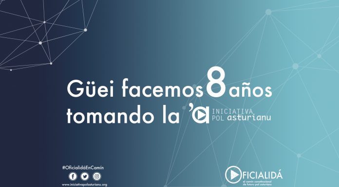 Iván Llera: “Iniciativa pol Asturianu celebra güei ocho años de trabayu, d’ilusión y d’esfuerciu col ánimu de siguir xuniendo voluntaes de tola sociedá pa salvar la llingua asturiana”
