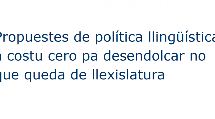 Iniciativa pol Asturianu presenta un informe con midíes a desarrollar a costu cero no que queda de llexislatura